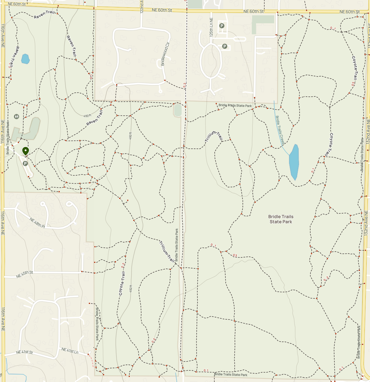 Bridle Trails State Park Trail Map